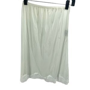 Private Treasures By Avon Womens Slip Skirt Lace Trim Pull On White Size Small